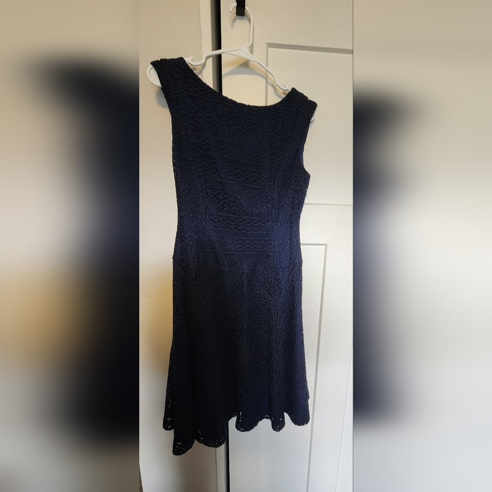 Anne Klein Navy Lace Dress Size 6